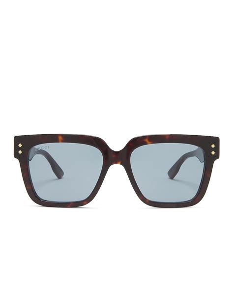 Gucci GG1084S Sunglasses in Shiny Dark Havana & Solid Azure 